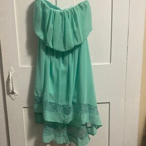 Strapless Mint Green Dress